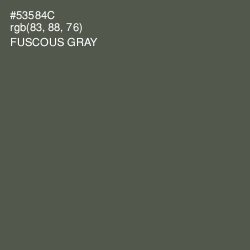 #53584C - Fuscous Gray Color Image
